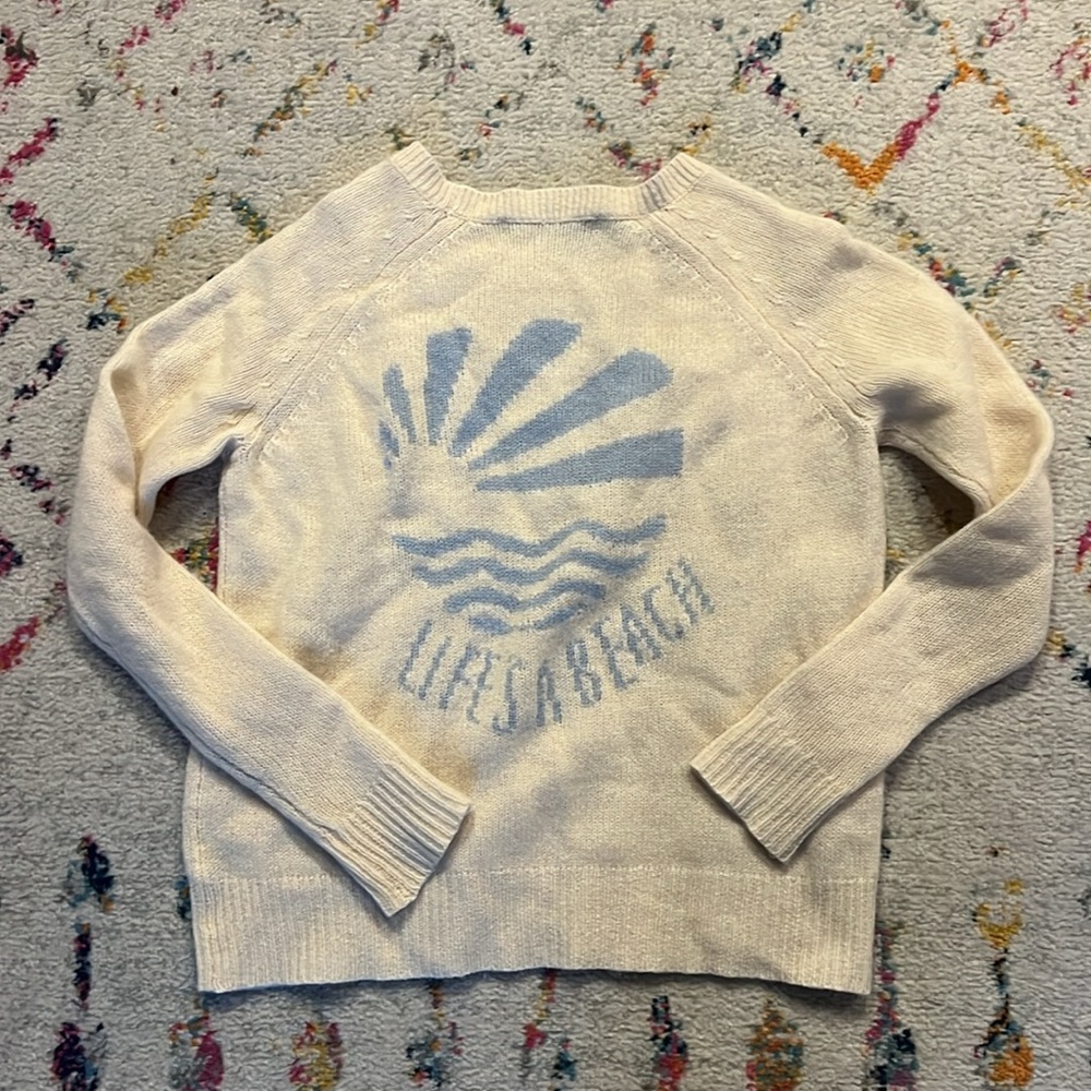 360 Cashmere “Life’s a Beach” Sweater